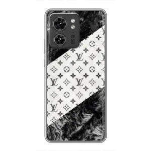 Чехол Стиль Louis Vuitton на Motorola Edge 40 Pro (LV на белом)