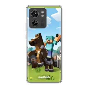 Чохли для Motorola Edge 40 Pro (Персонажі МайнКрафт) (На коні)