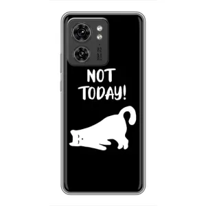 Бампер с изображением Котиков для Моторола Мото едж 40 про (Not Today)