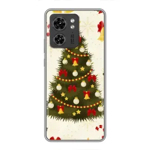Чехол Новогодняя Елка на Motorola Edge 40 Pro (Новогодний принт)