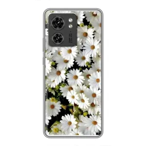 Чехол с ромашками на Motorola Edge 40 Pro (Рамка в ромашках)