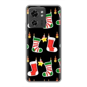Силиконовый бампер на рождество для Motorola Edge 40 Pro (Рождественские подарки)