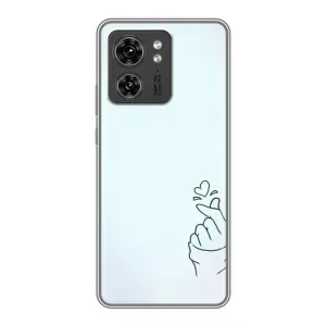 Чохол (Знак сердечка) для Motorola Edge 40 Pro (Сердечко на блакитному)