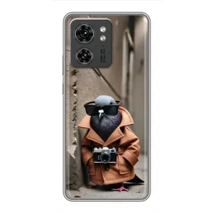 Чехол с мемами тралалело тралала для Motorola Edge 40 Pro (Шпиониро голубио)