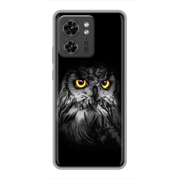 Чехол с рисунком «Сова на чёрном» для Motorola Edge 40 Pro Чехол с рисунком «Сова на чёрном» для Motorola Edge 40 Pro