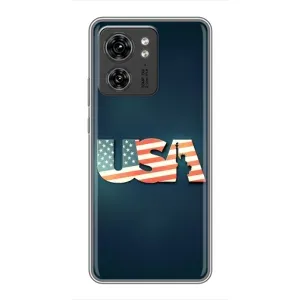 Чехол Флаг USA для Motorola Edge 40 Pro (USA)
