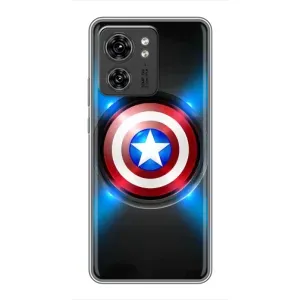 Чохол с Щітом Капітана Америки на Motorola Edge 40 Pro (Яскраий Щит Капітана)