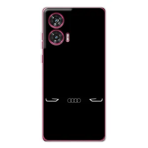 Силиконовый бампер с картинкой машины на Motorola Edge 50 Fusion (Силует Audi)