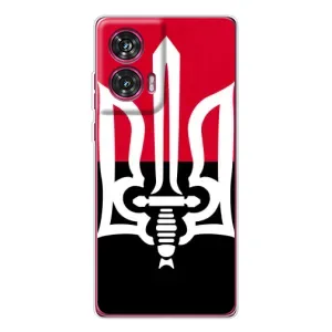 Чехлы УПА (Красно-Чёрный) на Motorola Edge 50 Fusion (Герб Украины)
