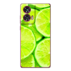 Чехол с изображением вкусной еды для Motorola Edge 50 Fusion (Лайм)