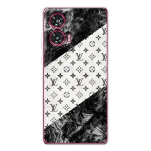 Чехол Стиль Louis Vuitton на Motorola Edge 50 Fusion (LV на белом)
