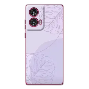Чохол квітковий дизайн для Motorola Edge 50 Fusion (Монстера фіолетова)