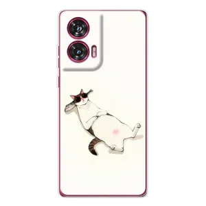 Чехол на тематику: Коты для Motorola Edge 50 Fusion (Отдых)