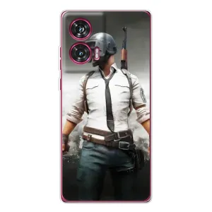 Силиконовый чехол с картинкой "Герой Pubg" на Motorola Edge 50 Fusion (Пабг)