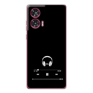 Чехол с картинками на черном фоне для Motorola Edge 50 Fusion (Плеер)