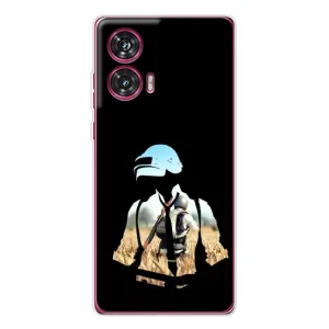 Силиконовый чехол с картинкой "Герой Pubg" на Motorola Edge 50 Fusion (Пубг мен)