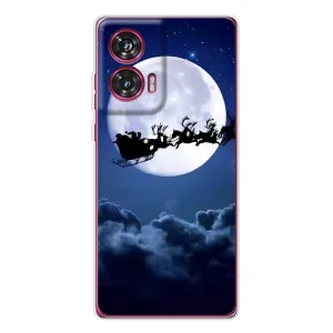 Чехол Санта Клаус для Motorola Edge 50 Fusion (Санта - луна)