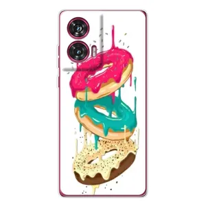 Чехол с изображением вкусной еды для Motorola Edge 50 Fusion (Сочные пончики)