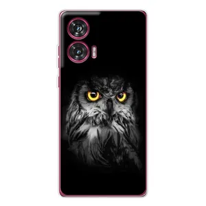 Чехлы с принтом СОВЫ для Motorola Edge 50 Fusion (Сова на чёрном)