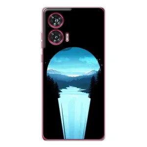 Летний Чехол на Motorola Edge 50 Fusion (Синий Водопад)