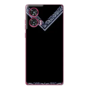 Силиконовый Чехол на Motorola Edge 50 Fusion (Воротник вышиванки)