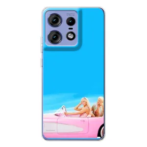 Силиконовый Чехол Барби Фильм на Motorola Edge 50 Pro (Барби и Кен)