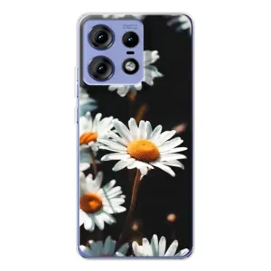 Чехол с ромашками на Motorola Edge 50 Pro (Белые ромашки)