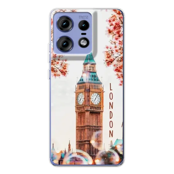 Чехол с рисунком «Часы Лондон» для Motorola Edge 50 Pro