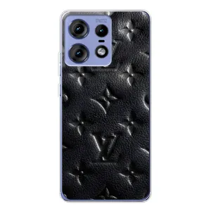 Текстурний Чохол Louis Vuitton для Моторола Мото Едж 50 Про (Чорний ЛВ)
