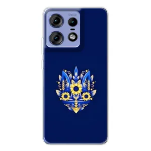 Чехол Укр Символика для Motorola Edge 50 Pro (Цветущий Герб)