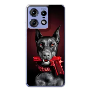 Чехол ДОБЕРМАН для Motorola Edge 50 Pro (Доберман злой)