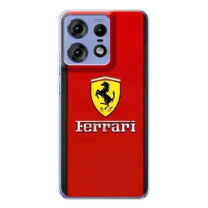 Силиконовый бампер с картинкой машины на Motorola Edge 50 Pro (Ferrari Logo)