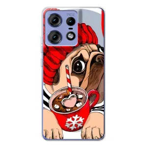 Бампер для Motorola Edge 50 Pro с картинкой "Песики" (Грустная собака)