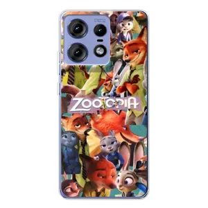 Силиконовый чехол с принтом Зоотрополіс для Motorola Edge 50 Pro (Коллаж героев)