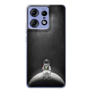 Силиконовый Чехол с принтом "Космонавты" на Motorola Edge 50 Pro (Космонавт романтик)