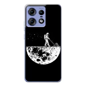 Силиконовый Чехол с принтом "Космонавты" на Motorola Edge 50 Pro (Космонавт)
