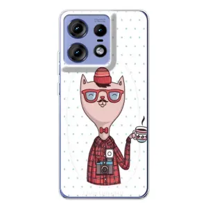 Чехол на тематику: Коты для Motorola Edge 50 Pro (Кот аристократ)