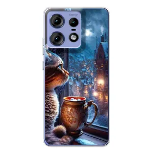 Чохли на Новий Рік Motorola Edge 50 Pro (Кіт новорічний)