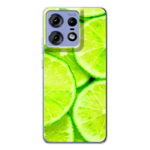 Чехол с изображением вкусной еды для Motorola Edge 50 Pro (Лайм)
