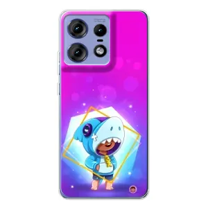 Чехол Бравл Старс для Motorola Edge 50 Pro (Леон в костюме Акулы)