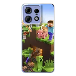 Чохли для Motorola Edge 50 Pro (Персонажі МайнКрафт) (Майн-крафт)