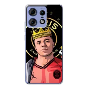 Чехол (TPU) с Футболистом на Motorola Edge 50 Pro (Mbappe King)