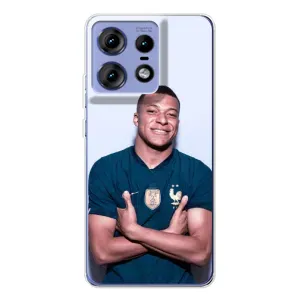 Чехол (TPU) с Футболистом на Motorola Edge 50 Pro (Мбаппешичка)