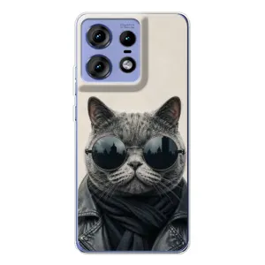Чехол на тематику: Коты для Motorola Edge 50 Pro (Модный кот)