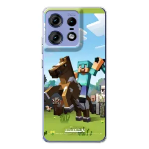 Чохли для Motorola Edge 50 Pro (Персонажі МайнКрафт) (На коні)