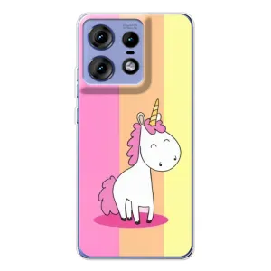 Чехол Unicorn на Motorola Edge 50 Pro (Радужный Единорог)