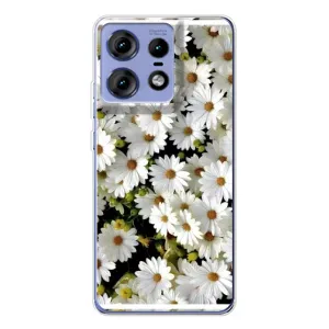 Чехол с ромашками на Motorola Edge 50 Pro (Рамка в ромашках)