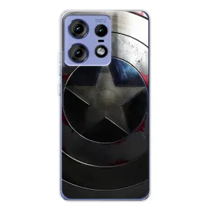 Чехол с Щитом Капитана Америки на Motorola Edge 50 Pro (Ретро Щит Капитана)