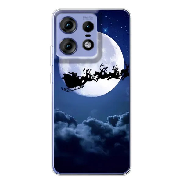 Чехол с рисунком «Санта - луна» для Motorola Edge 50 Pro Чехол с рисунком «Санта - луна» для Motorola Edge 50 Pro