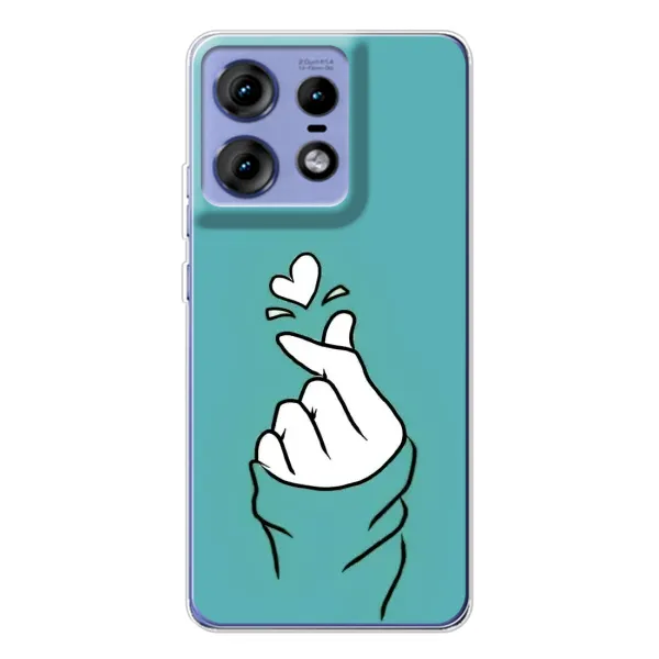Чехол с рисунком «Сердечко на бирюзовом» для Motorola Edge 50 Pro Чехол с рисунком «Сердечко на бирюзовом» для Motorola Edge 50 Pro